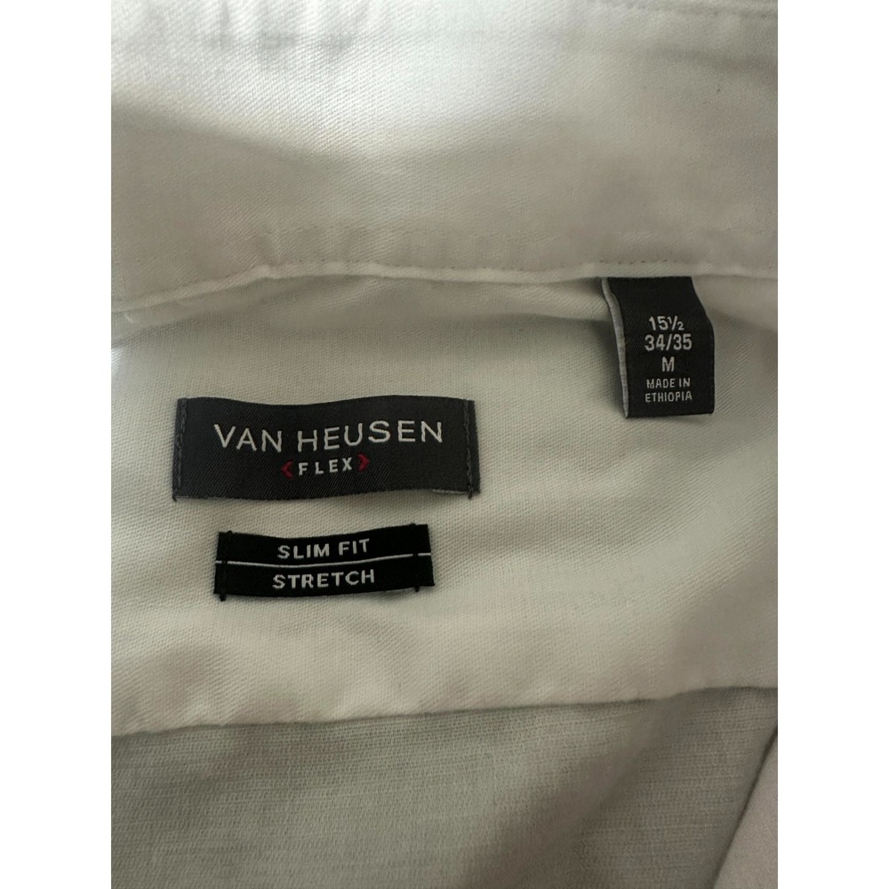 Van Heusen Men's 15 1/2 34/35 M Slim Fit Long Sleeve Shirt - Picture 5 of 7